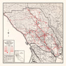 Vintage Map of Sonoma County, California 1935