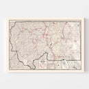 Vintage Map of Siskiyou County, California 1935