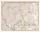 Vintage Map of Siskiyou County, California 1935