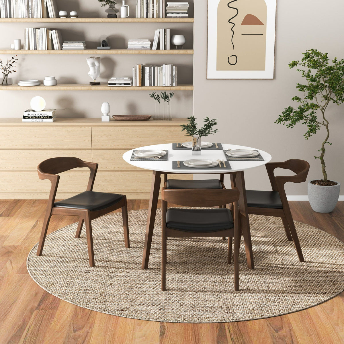 Alina - Dining Table And 4 Side Chairs - White, photo 4 of 5