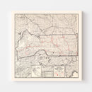 Vintage Map of Sierra County, California 1935