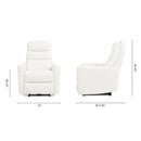 Bloomy - High Back Power Recliner Motion Chair - Chiffon White by HouseOfZazla