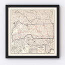 Vintage Map of Sierra County, California 1935