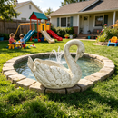 12.8'' Tall Vintage Swan Statue Planter