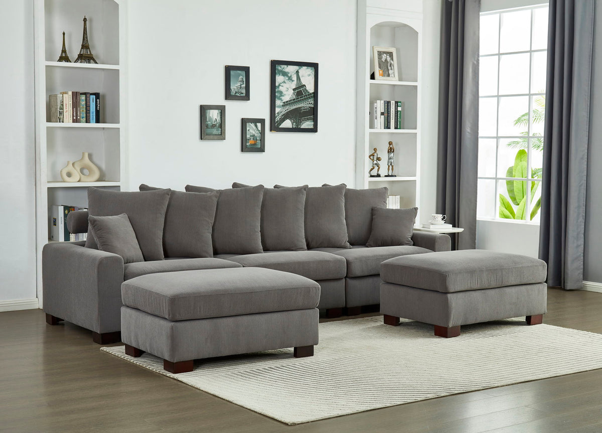 5 Seater Oversized Convertible L & U Shaped Couch, photo 18 of 21