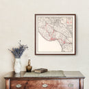 Vintage Map of Santa Cruz County, California 1935