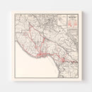 Vintage Map of Santa Cruz County, California 1935