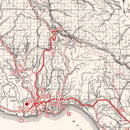 Vintage Map of Santa Cruz County, California 1935