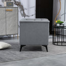 Accent Chair Living Room Chairs Single Sofa Chair,Arm Chairs with Linen Fabric, Mid Century Accent Arm Chairs Comfy Reading Lounge Club Armchair for Bedroom Office Study