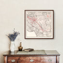 Vintage Map of Santa Clara County, California 1935