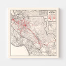 Vintage Map of Santa Clara County, California 1935