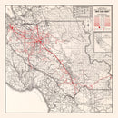 Vintage Map of Santa Clara County, California 1935