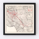 Vintage Map of Santa Clara County, California 1935