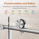 Frameless Sliding Shower Door in Brushed Nickel