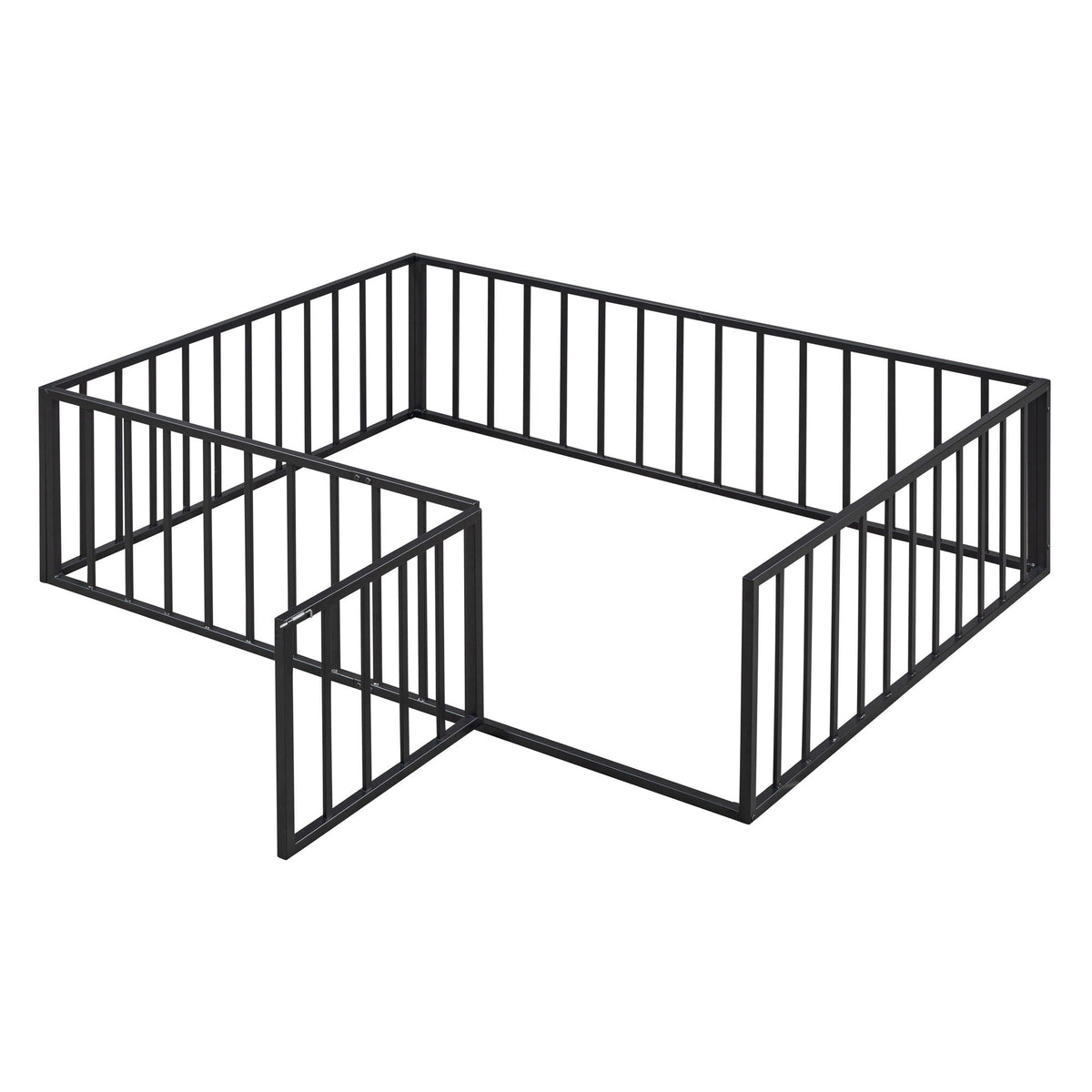 Metal Floor Bed Frame With Fence And Door, photo 39 of 40