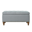 Upholstered Ottoman With Storage And Rivet Trim by Unique Piece Furniture