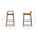 Sven - Modern Minimalist Low Back Counter Stool - Dark Brown Walnut by HouseOfZazla