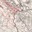 Vintage Map of San Mateo County, California 1935
