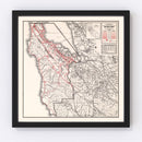 Vintage Map of San Mateo County, California 1935