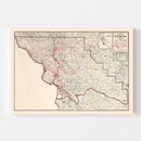 Vintage Map of San Luis Obispo, California 1935