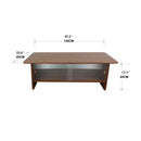 Rectangular Coffee Table With Sliding Door Storage Center by HouseOfZazla