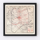 Vintage Map of San Joaquin County, California 1935