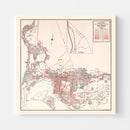 Vintage Map of San Diego, California 1935