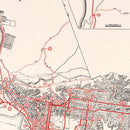 Vintage Map of San Diego, California 1935