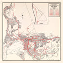 Vintage Map of San Diego, California 1935