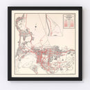 Vintage Map of San Diego, California 1935