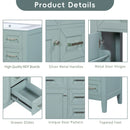 30" Bathroom Vanity Without Sink, Cabinet Base Only, Bathroom Cabinet With Drawers - Green by HouseOfZazla