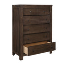 5 Drawer Chest, 1 Piece - Brown by HouseOfZazla