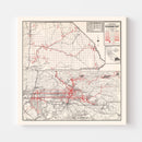 Vintage Map of San Bernadino County, California 1935