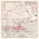 Vintage Map of San Bernadino County, California 1935