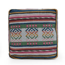 Inca - Handcrafted Peruvian Print Square Pouf Ottoman - Multicolor by HouseOfZazla