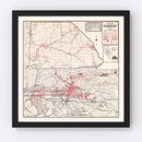 Vintage Map of San Bernadino County, California 1935