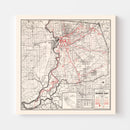 Vintage Map of Sacramento County, California 1935