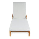 76.8" Solid Acacia Wood Sun Lounger Set of 2 with Grey Cushions by HouseOfZazla