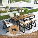 7 Pieces Outdoor Dining Set Patio Dining Table And Chair Set With And Removable Cushions For Patio by Unique Piece Furniture