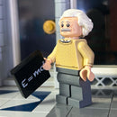 Albert Einstein Minifig made using LEGO parts - B3 Customs