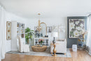 Large Botanical Wall Art Prints, Home Decor For Living Room Dining Room Bedroom Hallway - White / Gray by Unique Piece Furniture