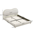 Upholstered Platform Bed Frame With Curved Headboard by HouseOfZazla