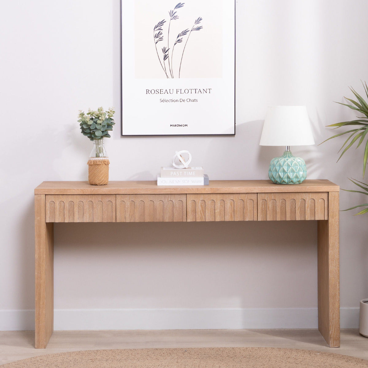 Modern Console Table With 4 Drawers, Entryway Table, photo 6 of 8
