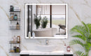 LED Bathroom Vanity Mirror Wall Mounted Adjustable / Warm / Natural Lights Anti-Fog Touch Switch With Memory Modern Smart Large Bathroom Mirrors