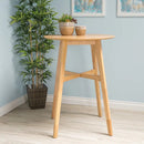 Mid-Century Modern Round Bar Table – 42" High Bar Table with Tapered Legs by HouseOfZazla