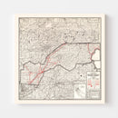 Vintage Map of Placer County, California 1935