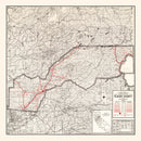 Vintage Map of Placer County, California 1935
