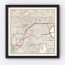 Vintage Map of Placer County, California 1935