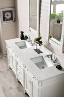 James Martin Brittany 72" Double Bathroom Vanity, Bright White