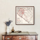 Vintage Map of Orange County, California 1935
